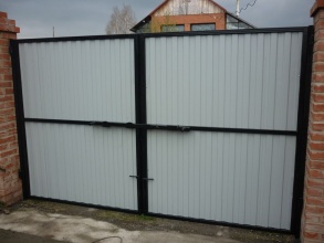 Распашные ворота с ручным управлением - пример 7 фото стоимость под ключ