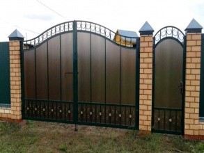 Кованые заборы с поликарбонатом 12 метров фото в Кулебаках