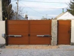 Распашные ворота с дистанционным управлением - пример 5 фото цена за метр под ключ